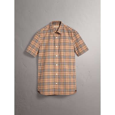 burberry nova check short sleeve shirt