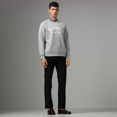 burberry embroidered archive logo jersey sweatshirt