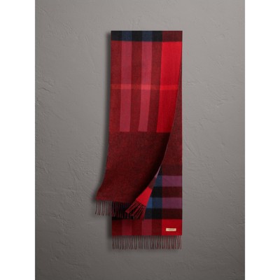 burberry cashmere scarf red