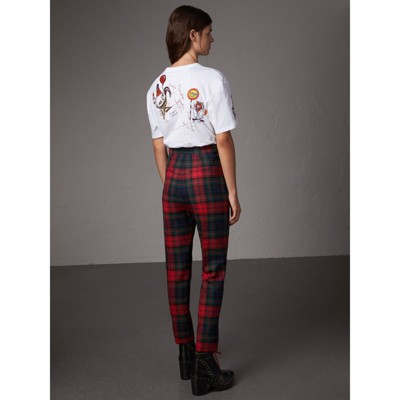 burberry print trousers