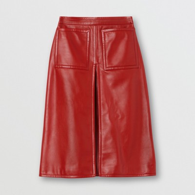 burberry leather skirt