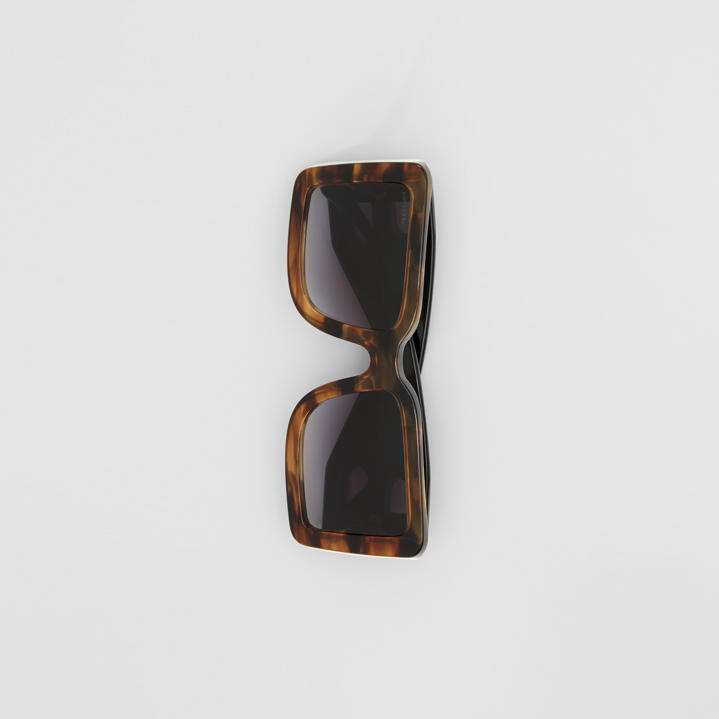 Óculos de sol com armação quadrada e logotipo B (Ver  Efeito Casco  Tartaruga) - Mulheres | Burberry® oficial - 4