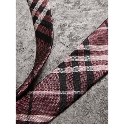 burberry pink check tie