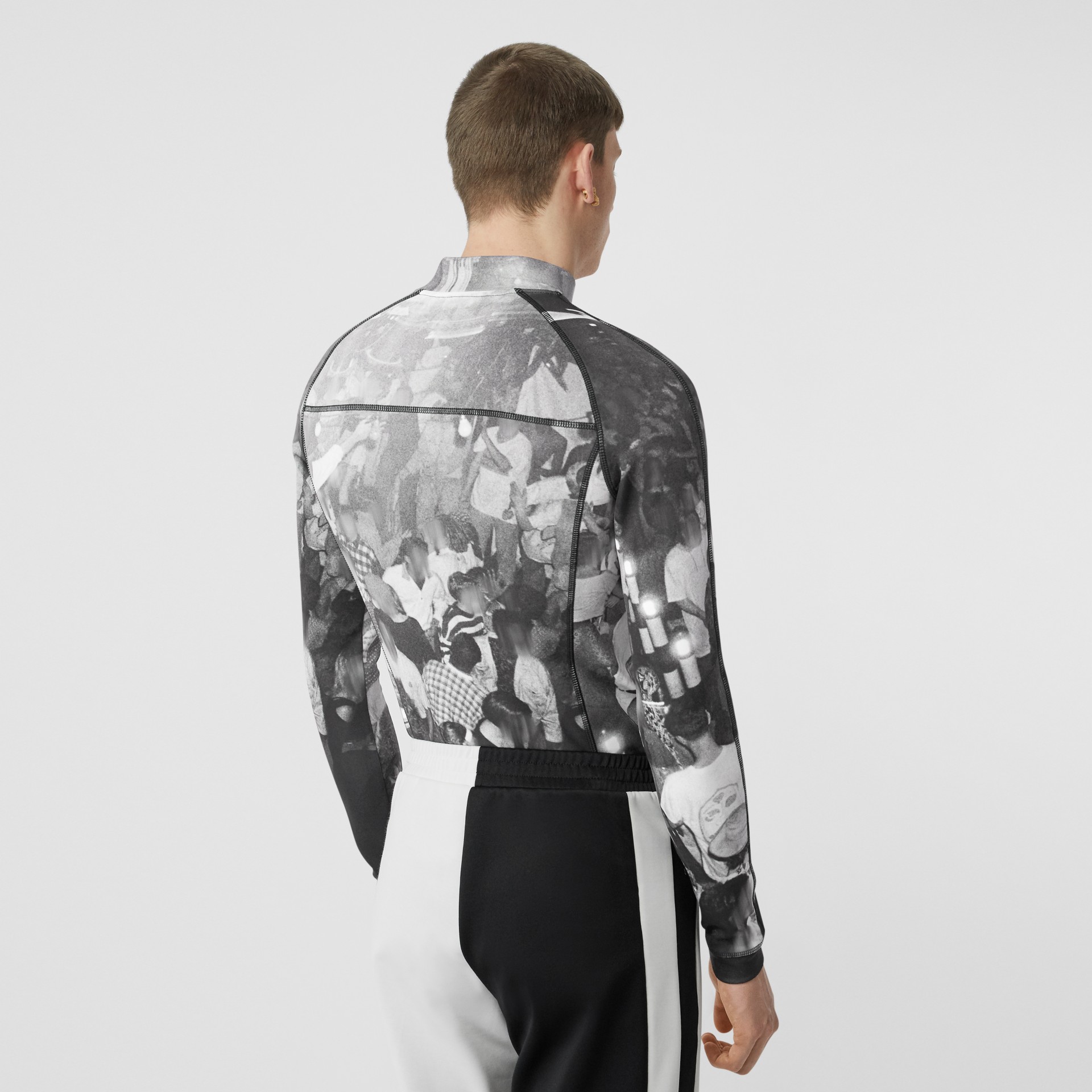 Long-sleeve Rave Print Stretch Jersey Top in Monochrome - Men ...