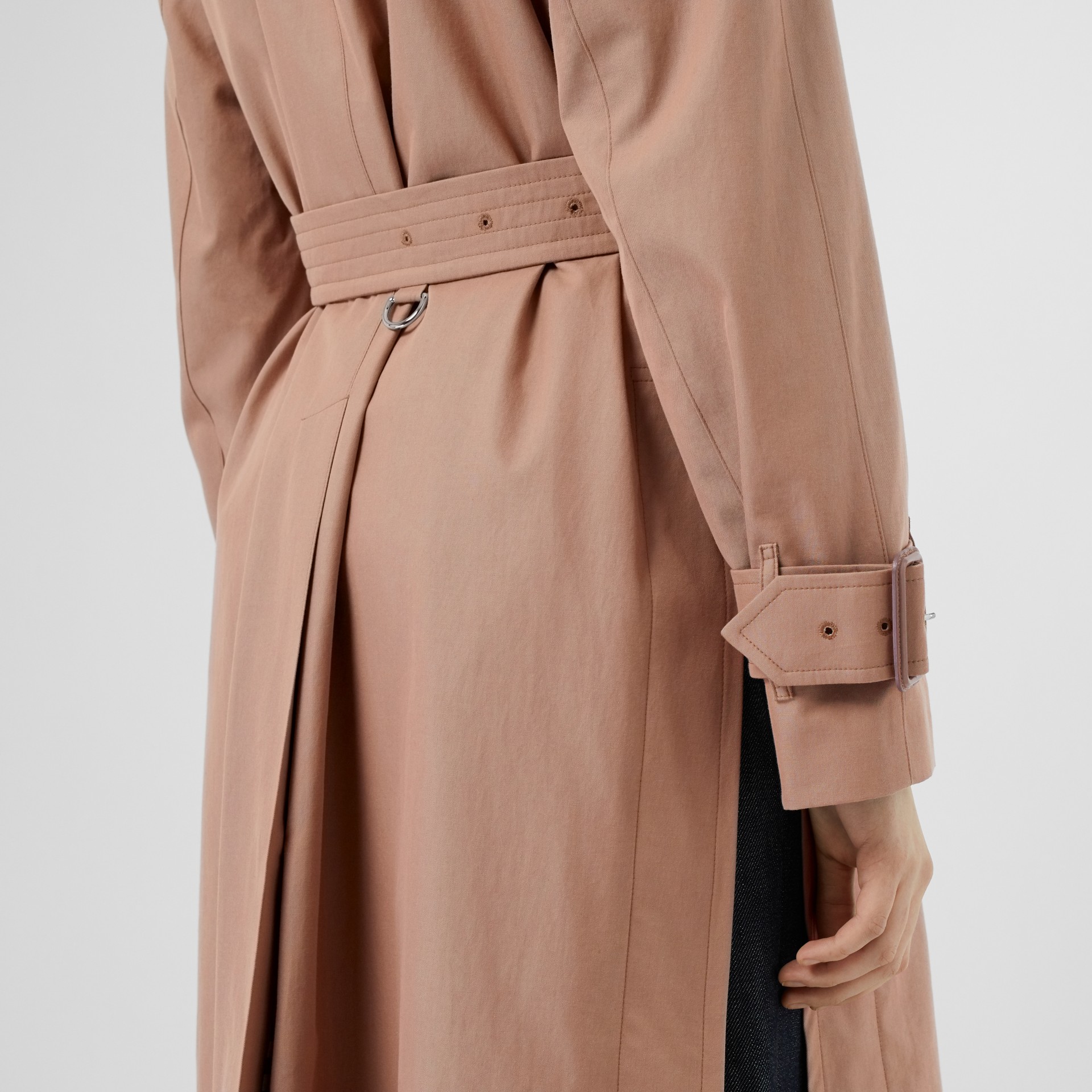 tropical gabardine belted car coat