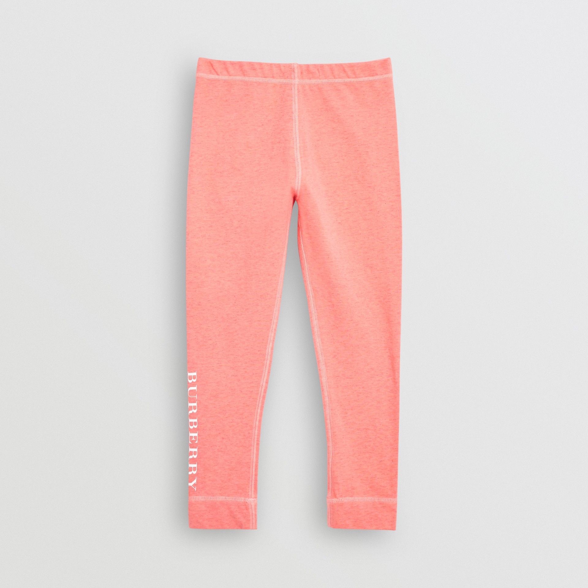 pink logo leggings