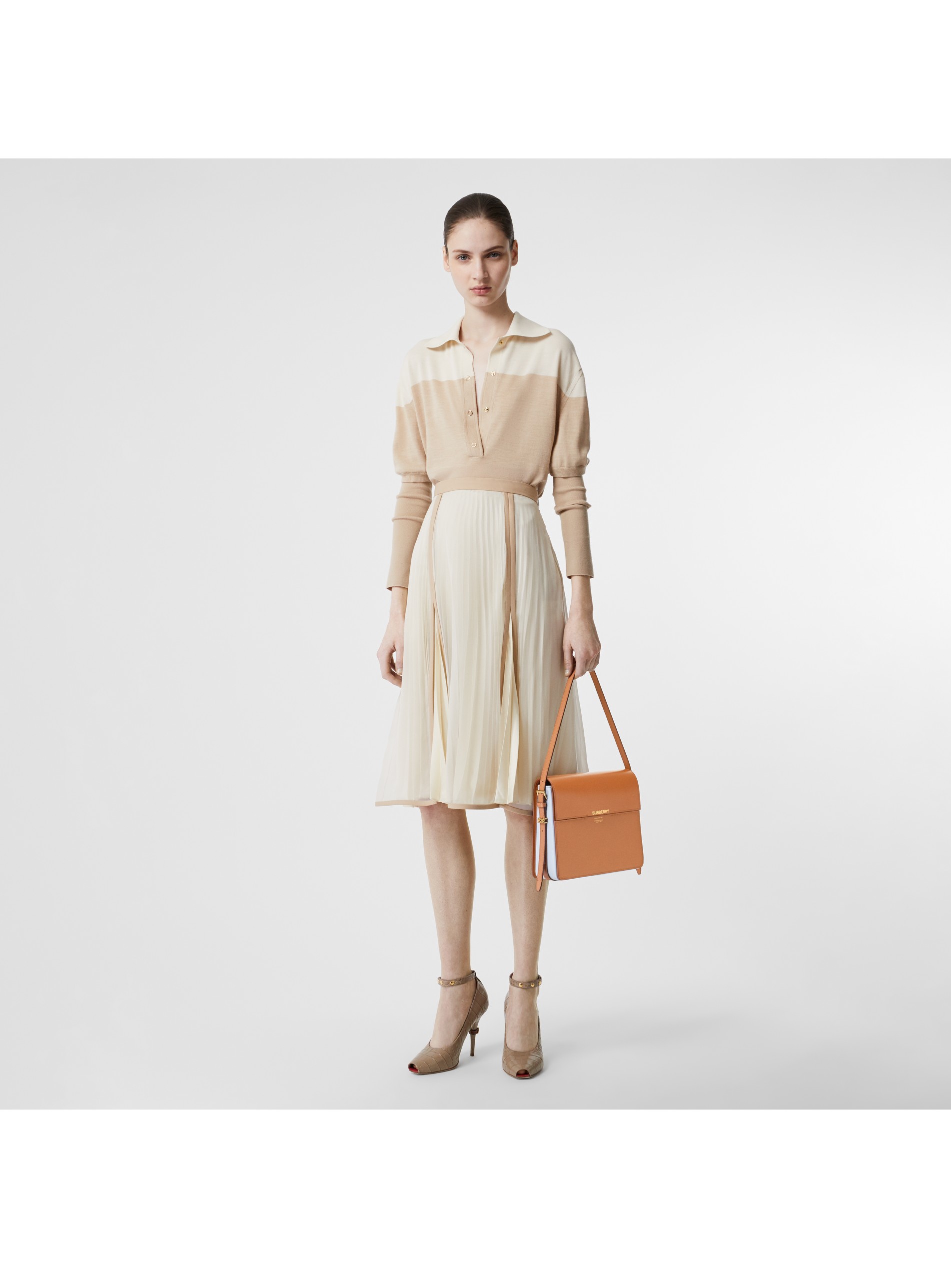 豆蔻色 / 浅蓝色 grace - 大号双色皮革格雷丝包 产品图片51