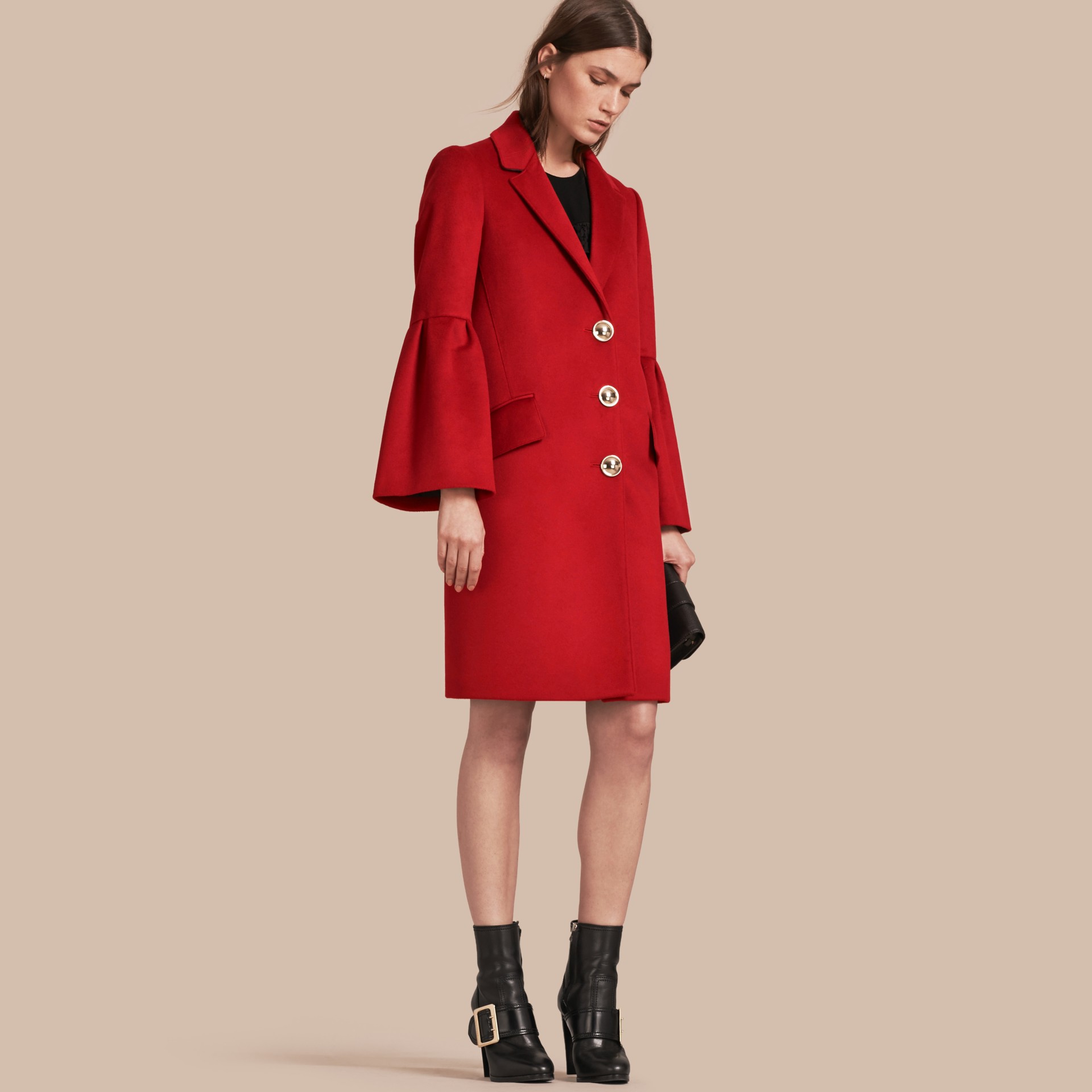 Tailored Wool Cashmere Coat with Bell Sleeves Parade | Burberry