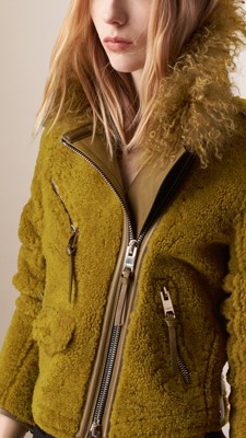 shearling biker jacket