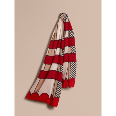 burberry cashmere silk scarf