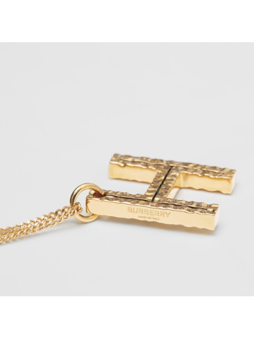 burberry h 字母吊饰镀金项链