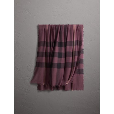 purple burberry scarf