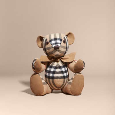 Large Thomas Bear in Check Cashmere in 