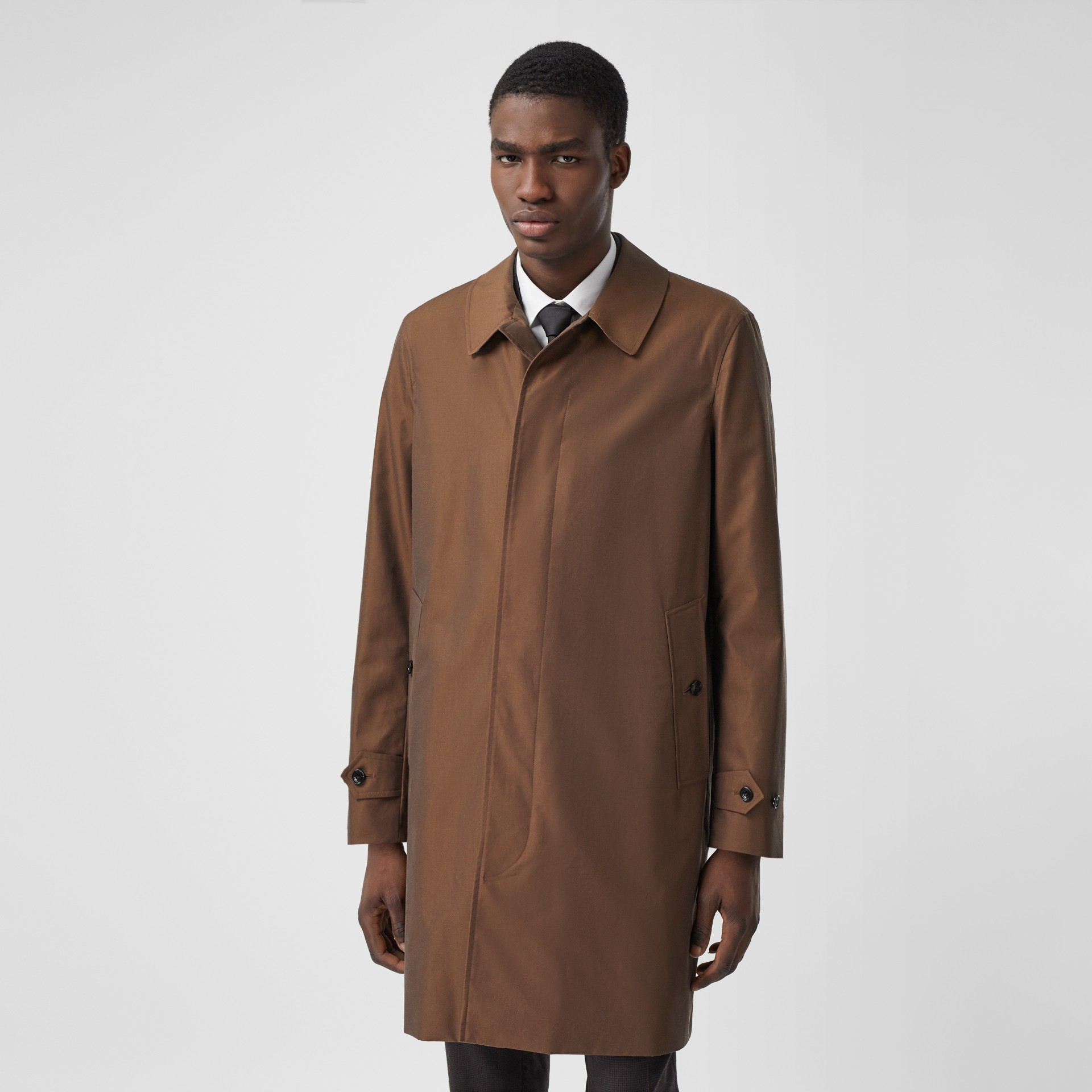 The Pimlico Heritage Car Coat in Amber Brown - Men | Burberry Australia