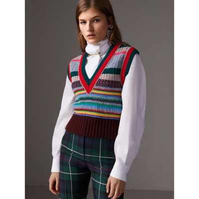 womens burberry vest