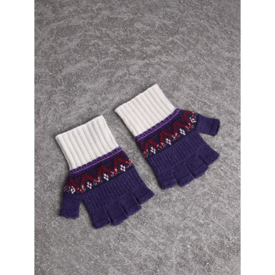 burberry fingerless gloves