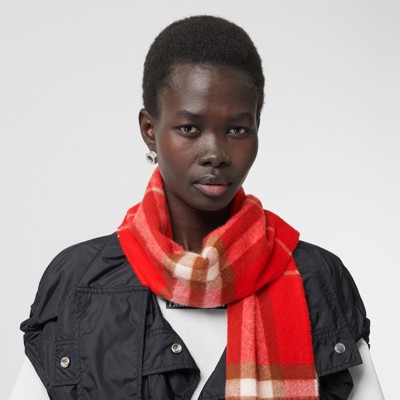 burberry red cashmere scarf