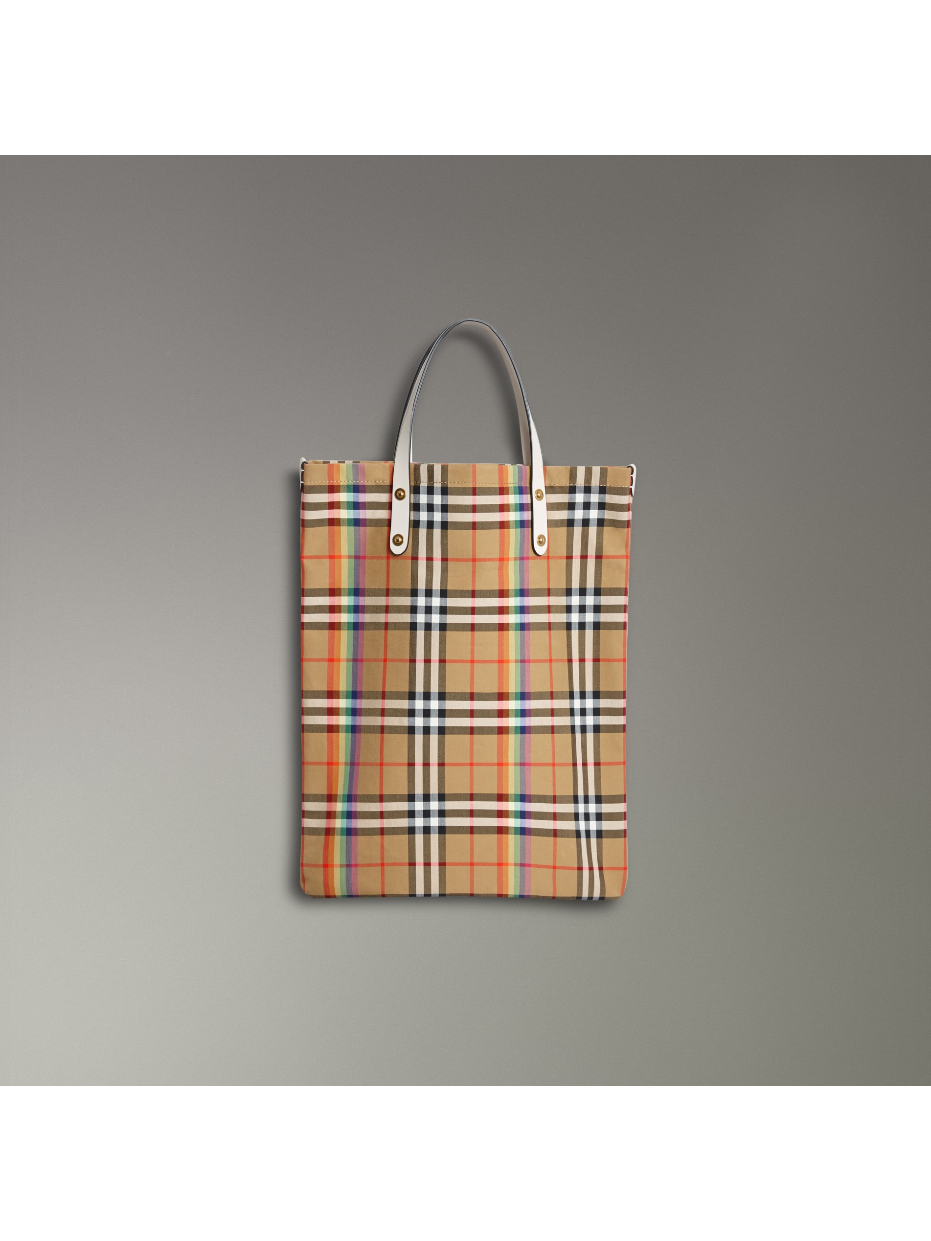 中号霓彩 vintage 格纹购物袋 产品图片01