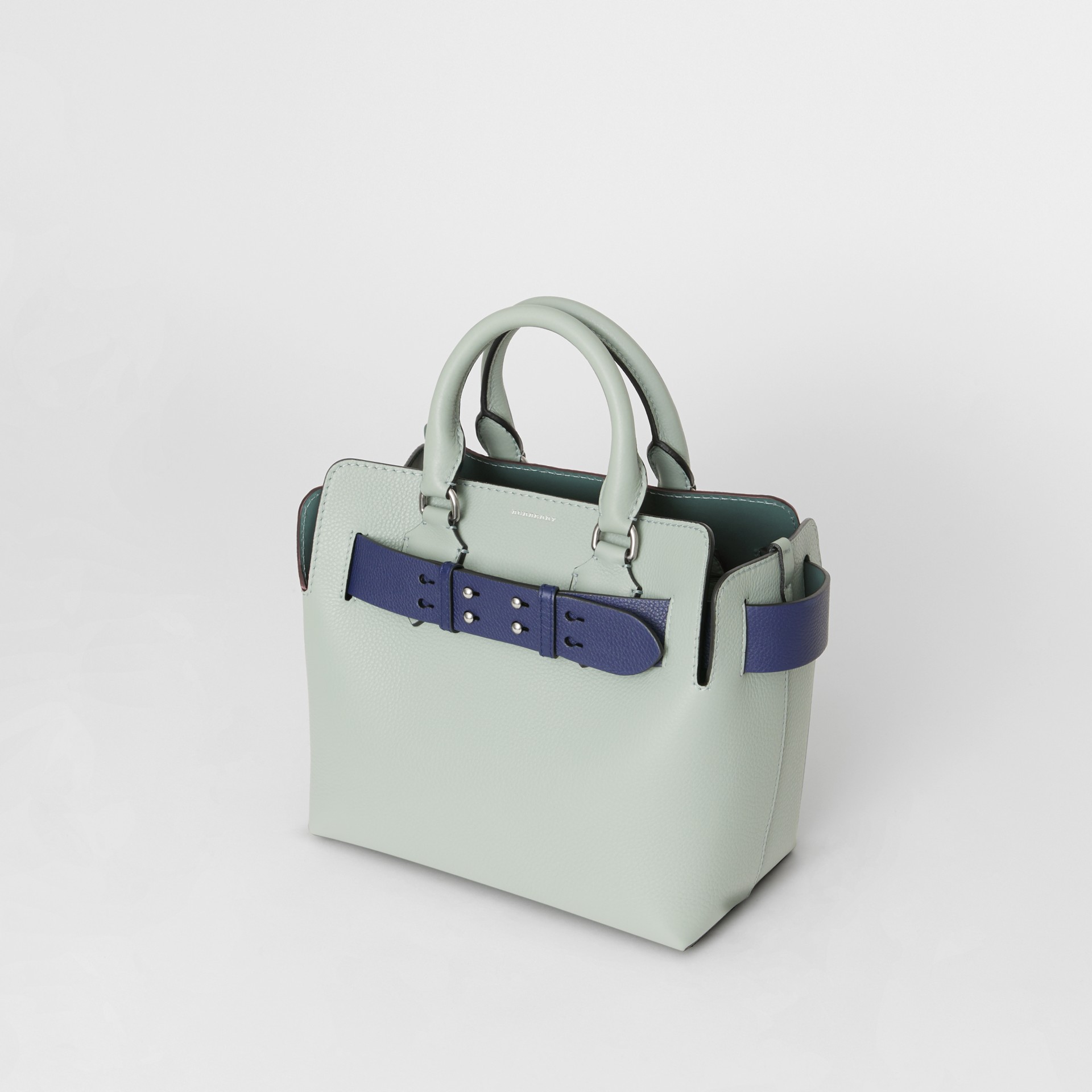The Small Leather Belt Bag in Grey Blue - Women | Burberry Australia