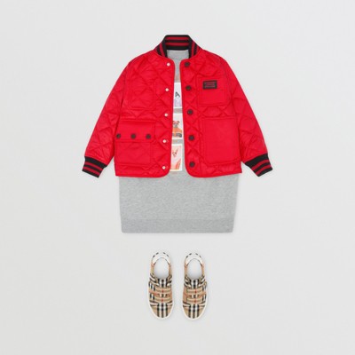 burberry red diamond quilted jacket