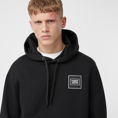 burberry check print hoodie