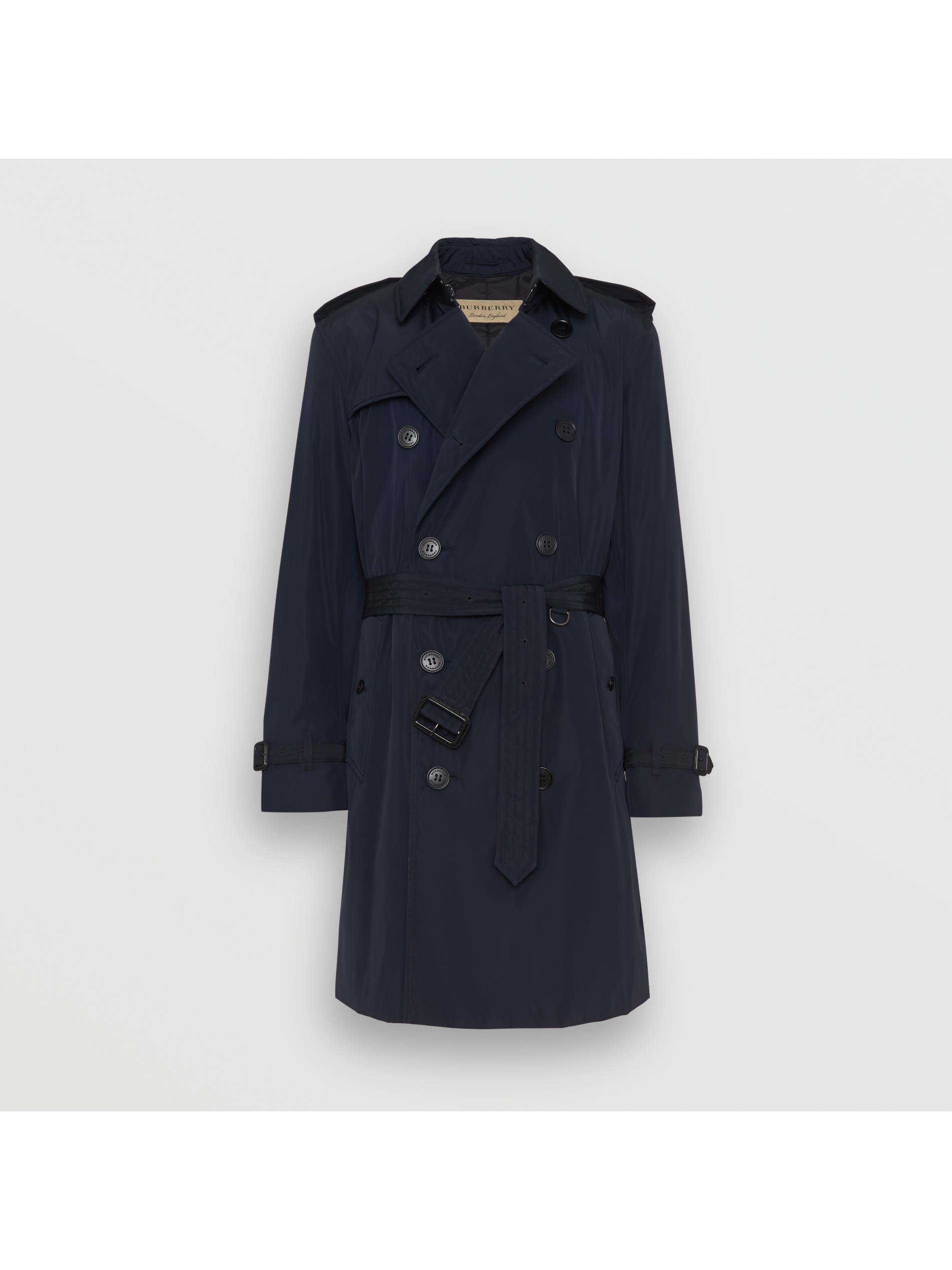 绗缝内衬尼龙 trench 风衣