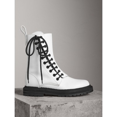 burberry boots womens white