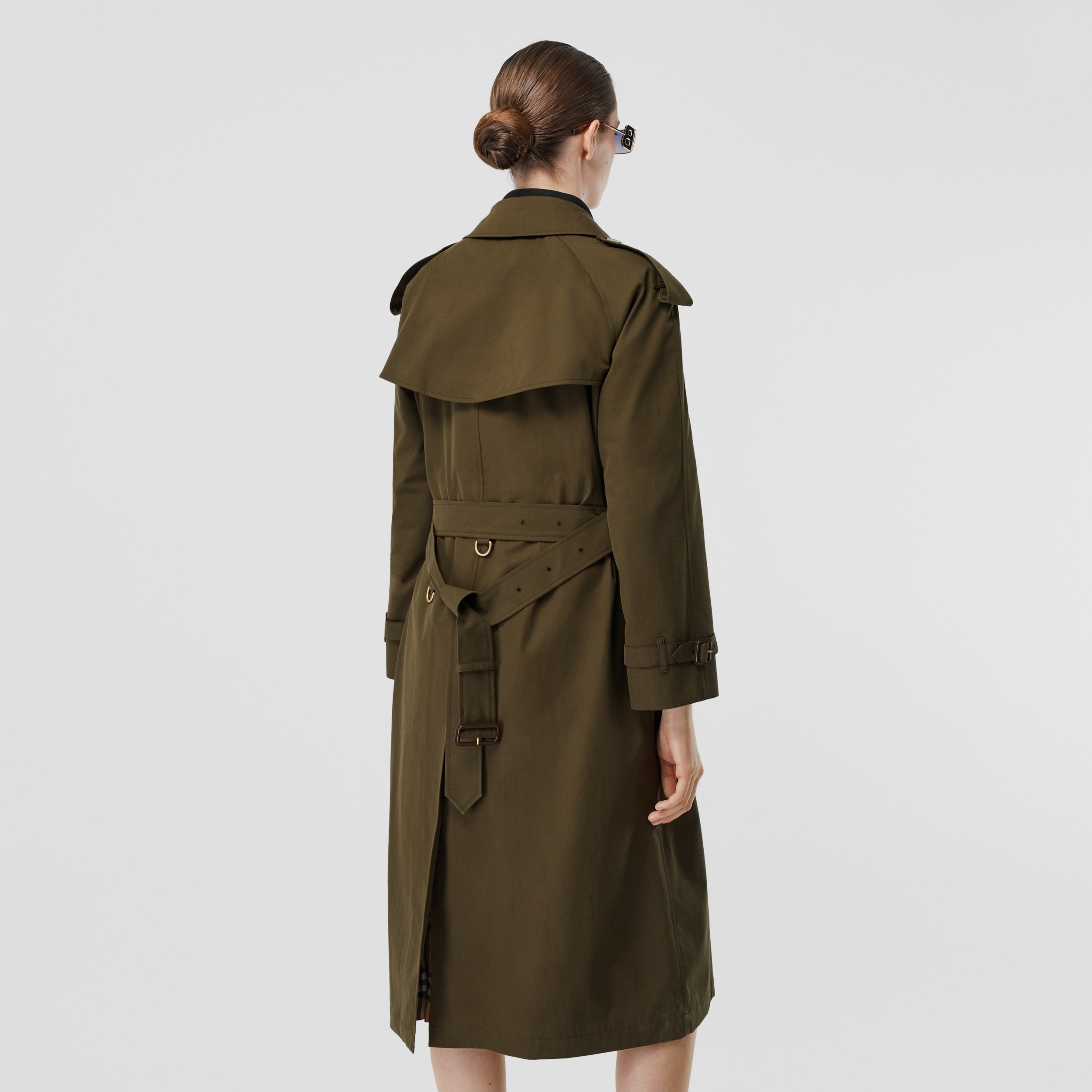 The Long Westminster Heritage Trench Coat in Dark Military Khaki ...