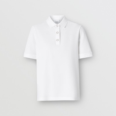 burberry polo shirt womens white