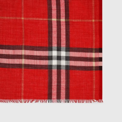 burberry red check scarf