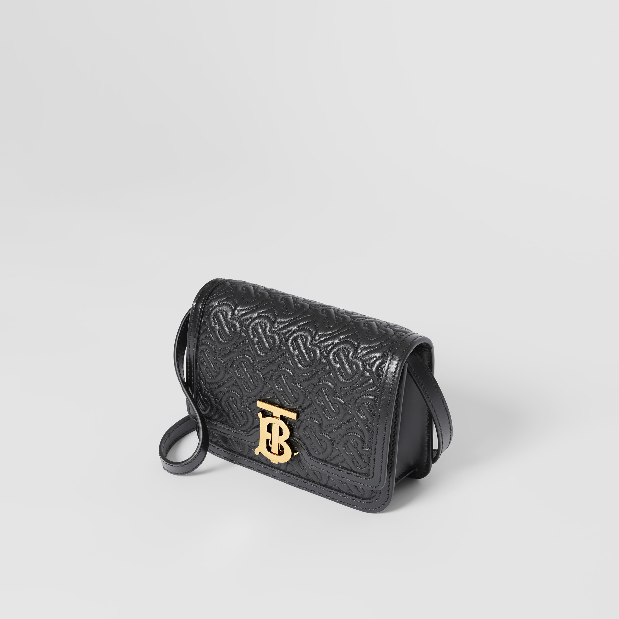 Mini Quilted Monogram Lambskin TB Bag in Black Burberry Australia