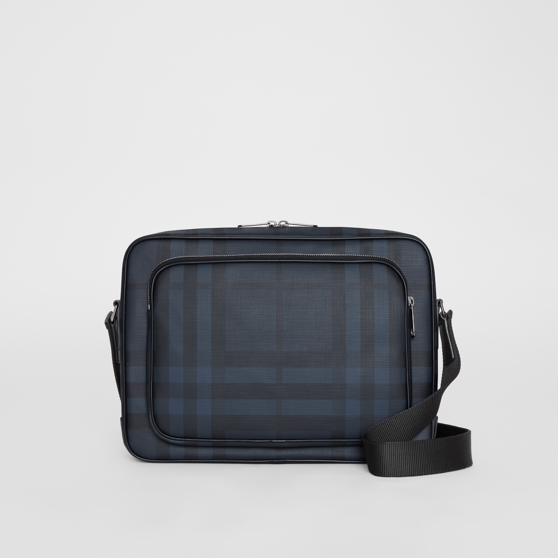 London Check Messenger Bag in Navy/black Men Burberry United States