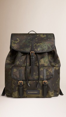 Camouflage Print Lightweight Backpack