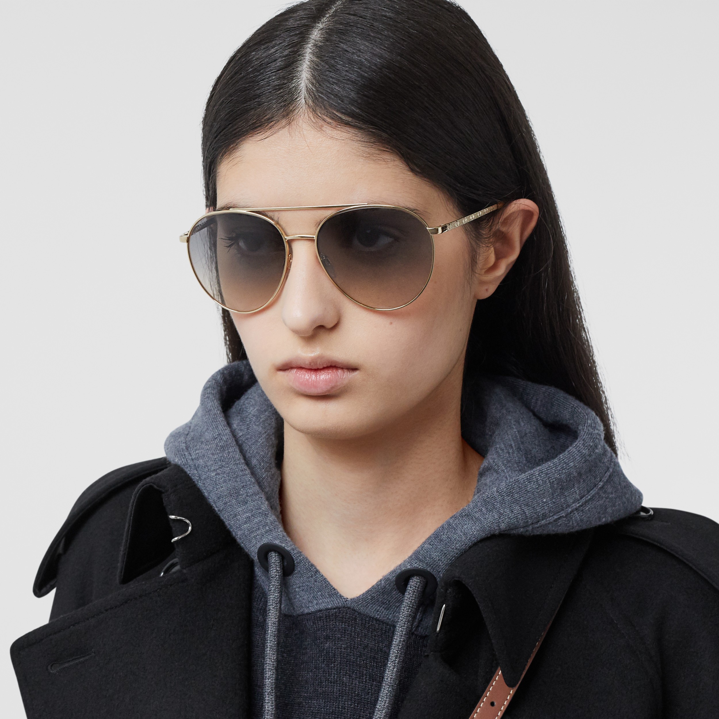 Pilot Sunglasses in Brown - Women | Burberry United States