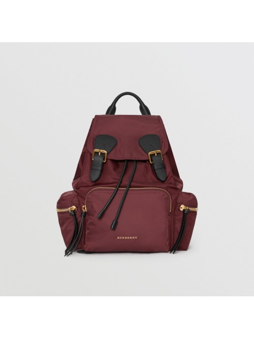 BURBERRY The Medium Rucksack in Technical Nylon and Leather