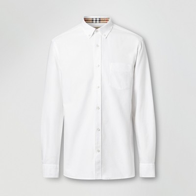burberry white collar shirt