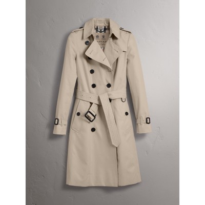 The Chelsea – Long Trench Coat in Stone 