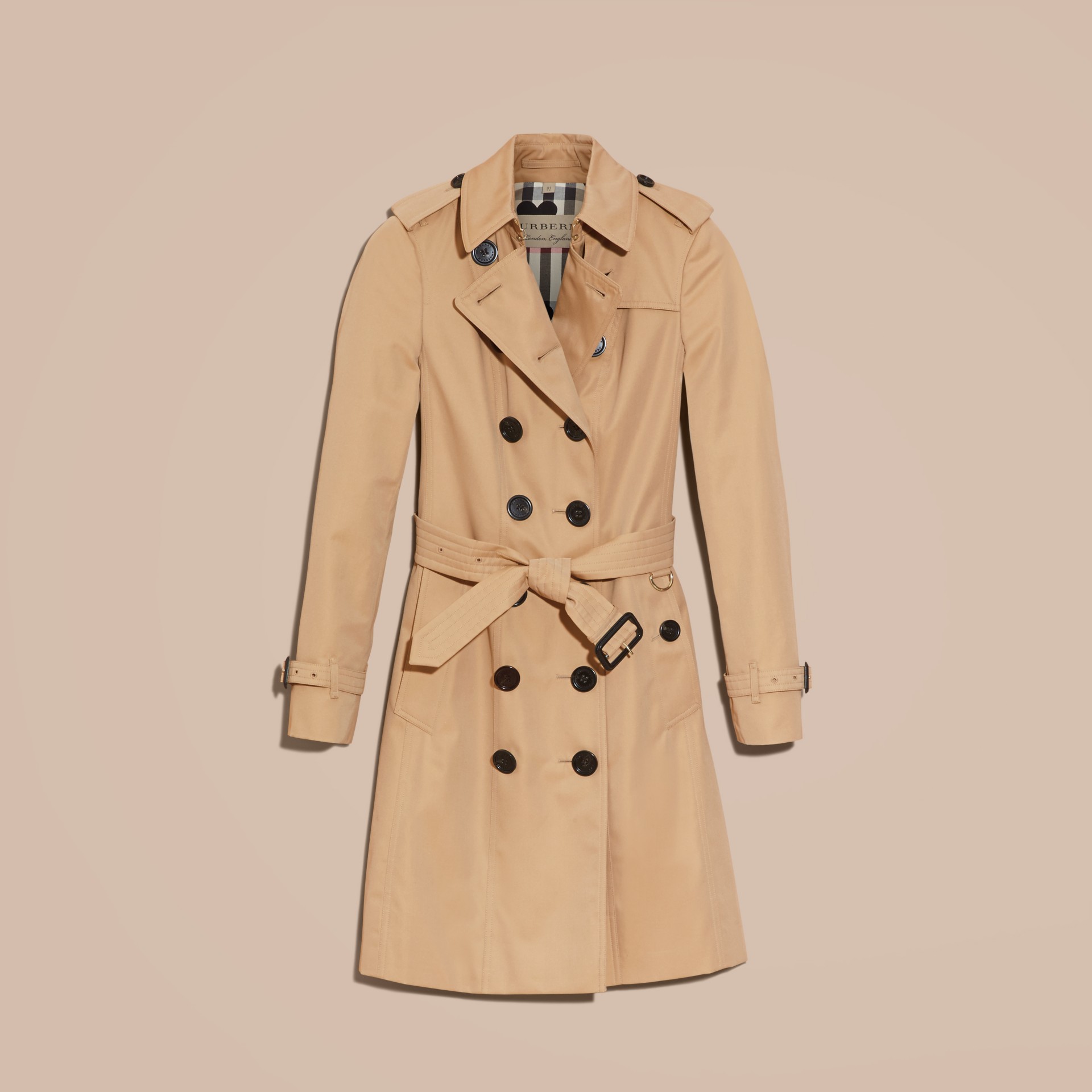 Trench Coat with Check and Heart Lining Burberry