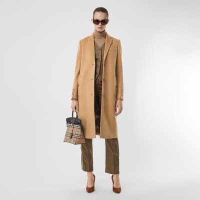 Wool Cashmere Tailored Coat in Light 
