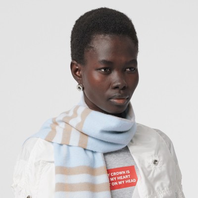 burberry cashmere scarf blue