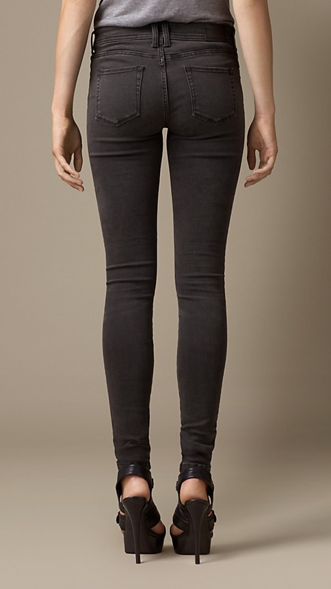 Skinny Fit Low-Rise Hand-Sanded Jeans | Burberry
