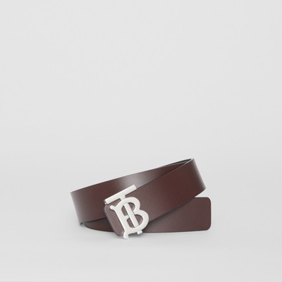 burberry reversible monogram motif leather belt