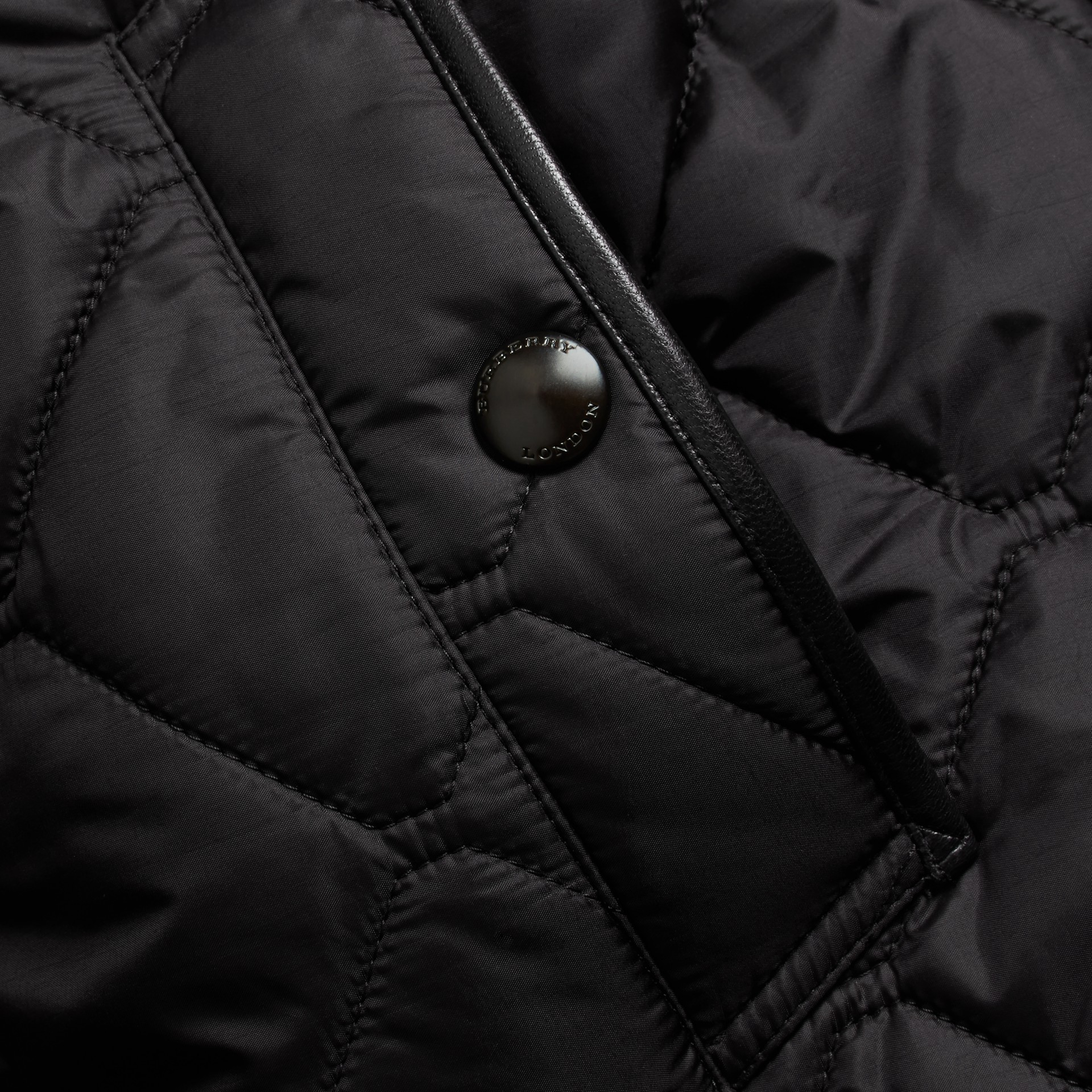Quilted Packaway Hood Jacket in Black - Men | Burberry United States