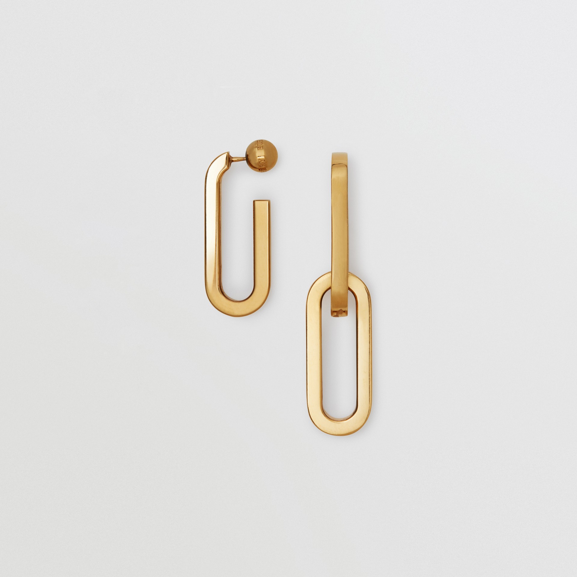 Goldplated Link Drop Earrings in Light Women Burberry United States