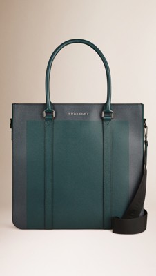 拼色london 系列皮革托特包 | burberry