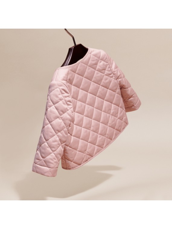 Collarless Diamond Quilted Jacket | Burberry