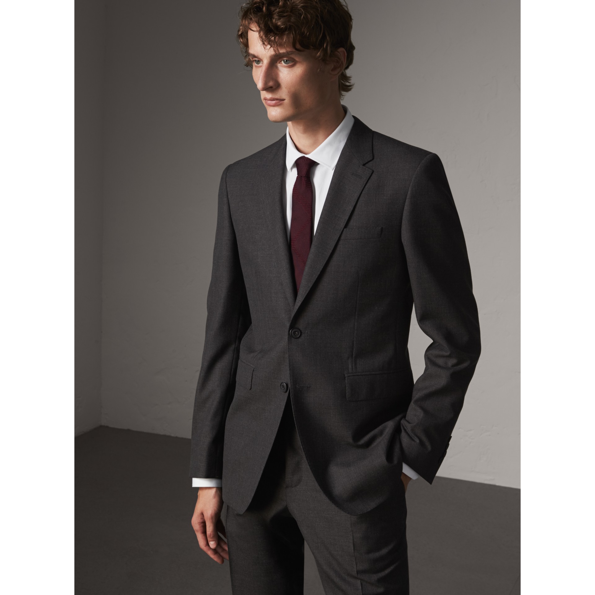 Modern Fit Wool Suit in Charcoal - Men | Burberry United States