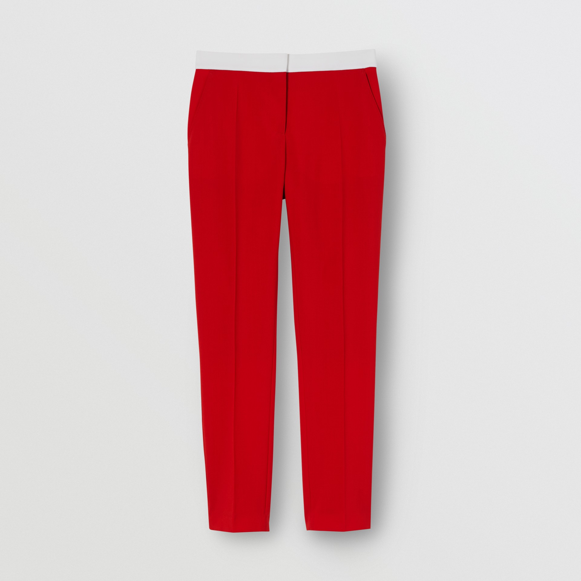 Two-tone Wool Tailored Trousers in Bright Red - Women | Burberry United States