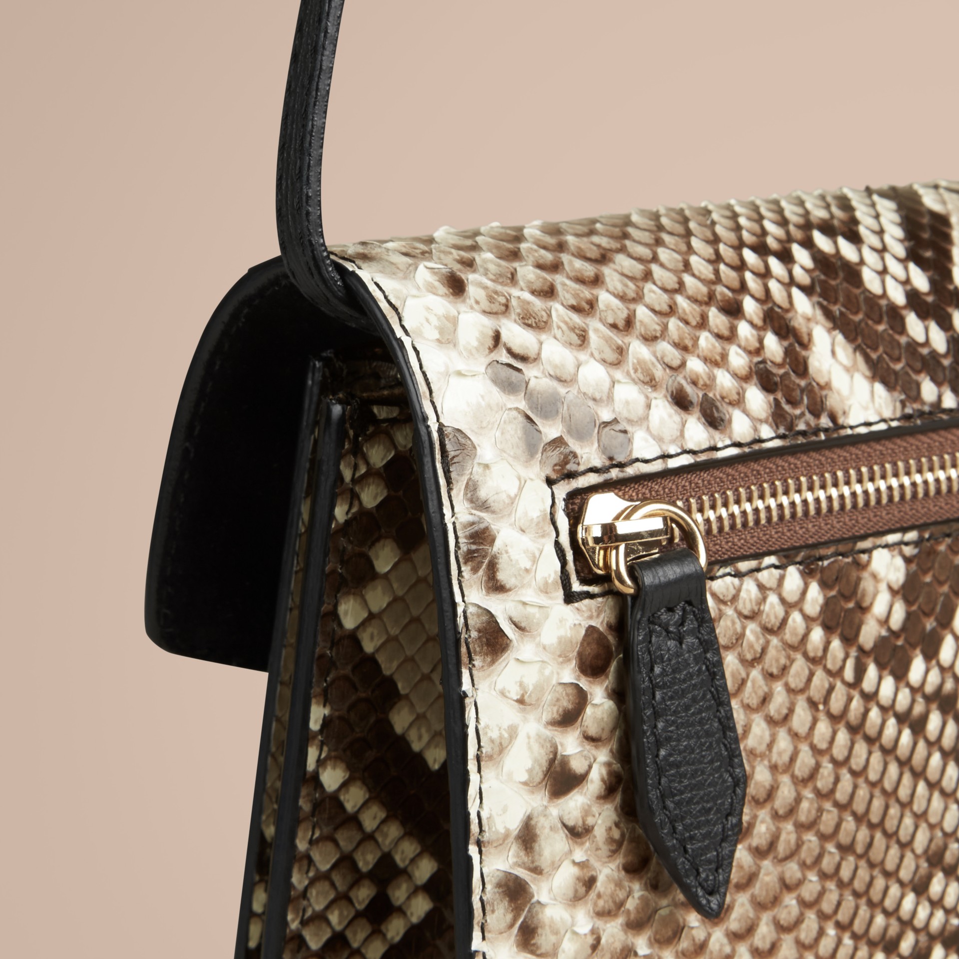 Small Python Crossbody Bag in Natural Women Burberry United States