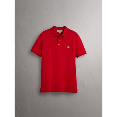 red burberry polo shirt